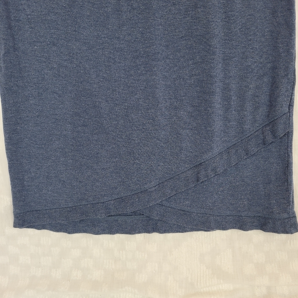 Active Life scoop neck cap sleeves athletic athleisure denim blue dress sporty M - Picture 7 of 8